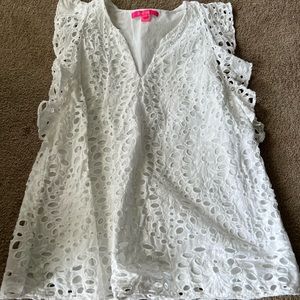 Lilly Pulitzer white eyelet top